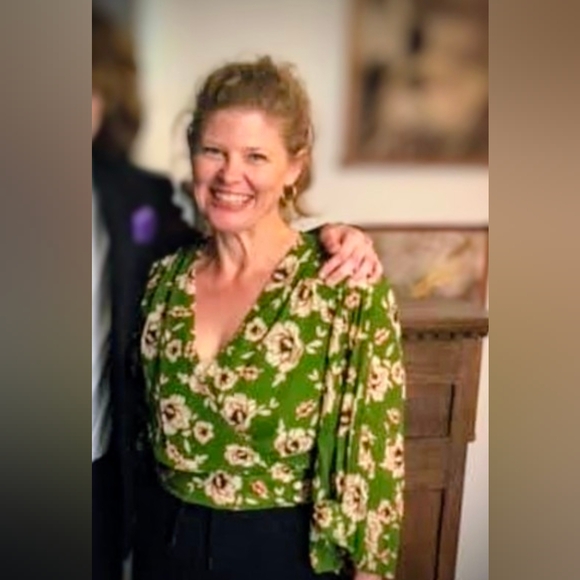 Astr Green Floral Wrap Top - Picture 11 of 11